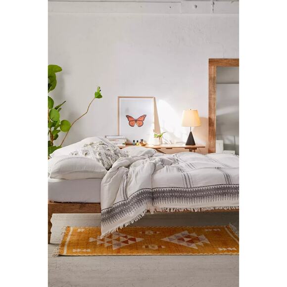 UO Home Urban Outfitters "Savta" Gauze Duvet Cover Twin Size Muslin Gauze Boho - Picture 3 of 16